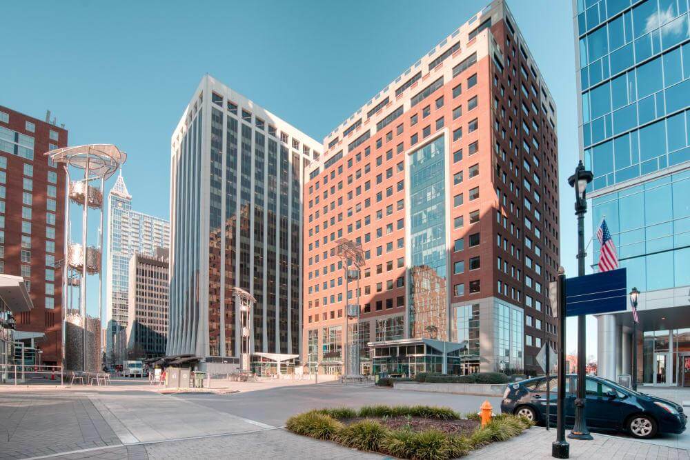 One City Plaza office space - View 2 in Raleigh - internet, office_cleaning, breakout_areas